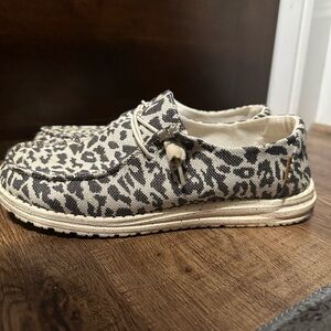 Leopard Hey Dude with Comfortable Sole